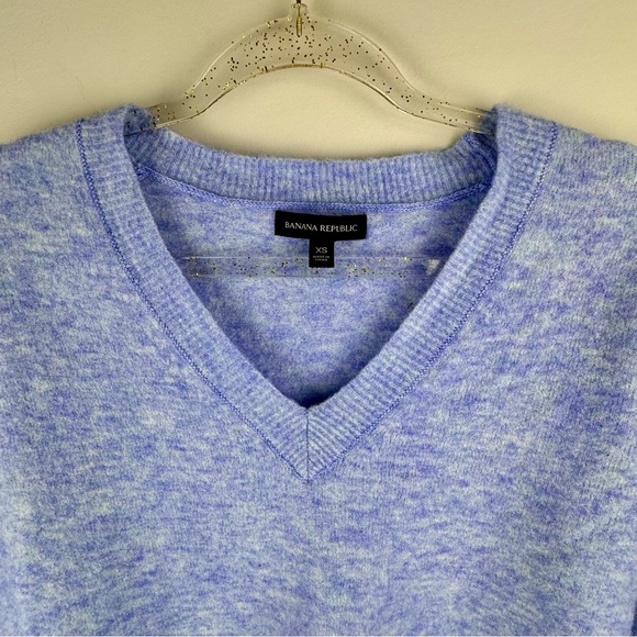 Banana Republic Women's Size XS Sweater Blue Long Sleeve Merino Wool, Alpaca - Picture 6 of 13